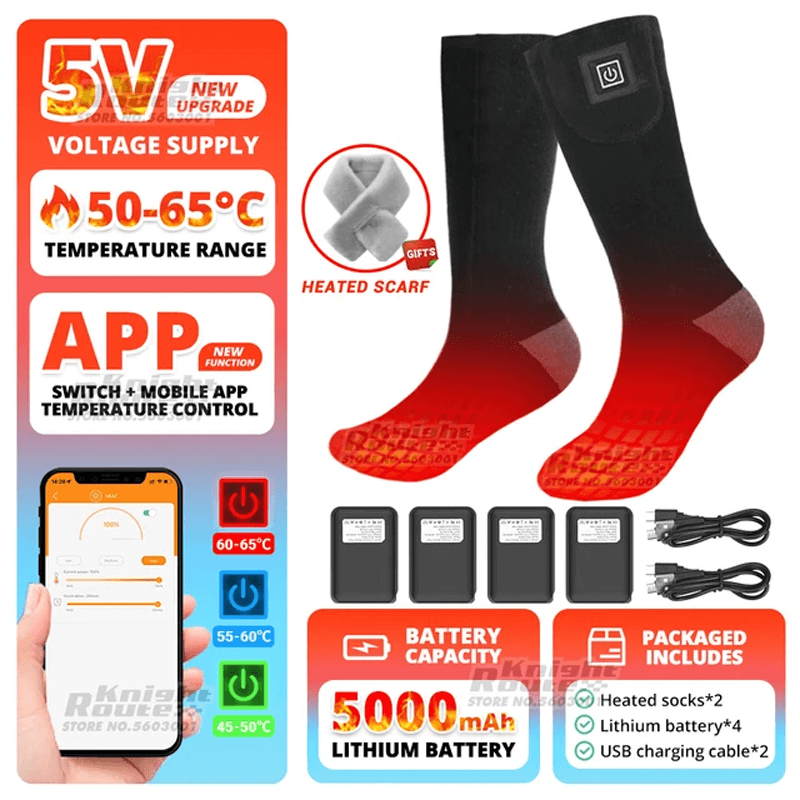 BLAZESOLE - 5000mAh beheizte Socken mit Smart APP